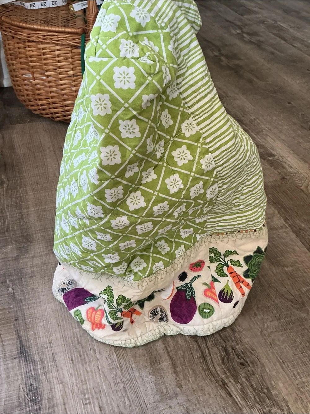 Vintage Quilted Country Kitchen Set Chicken Farmhouse Vegetable Appliance Cover